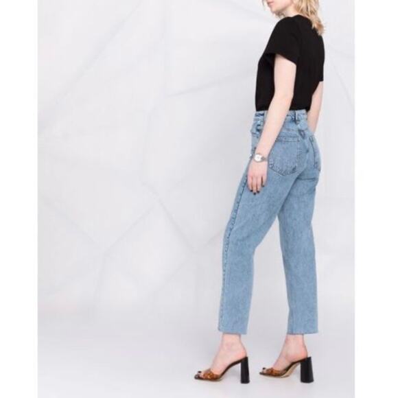 12 STOREEZ RAW-HEM STRAIGHT LEG JEANS - BLUE SIZE 30 - Picture 3 of 14